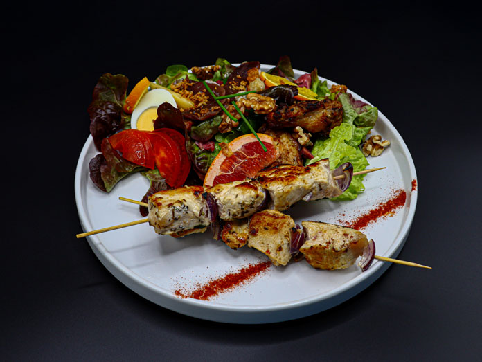 La combi de brochette/salade