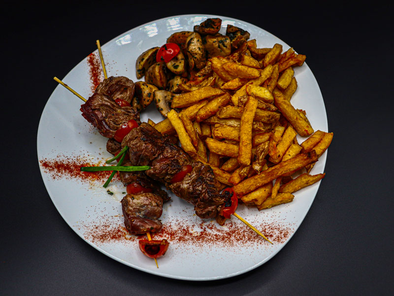 La brochette de boeuf aux herbes